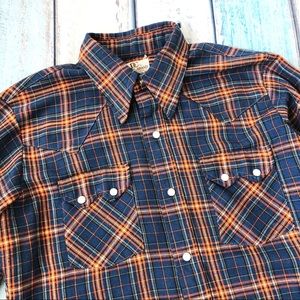 VTG Dee Cee Brand 15 1/2-33 Shirt Western Snaps